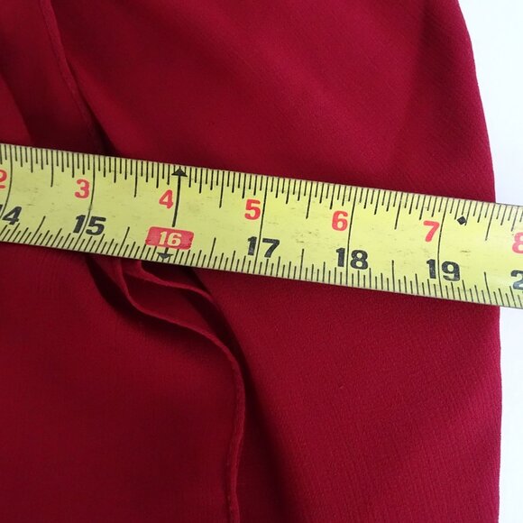 Watters and Watters Red Sleeveless Formal Gown Ruffle Women Size 10 Floor Length - Picture 9 of 12